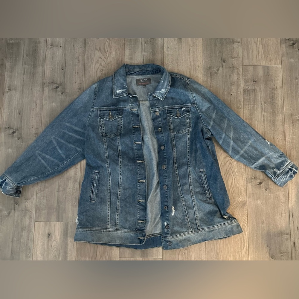 Torrid Extra Long Denim Jacket - image 4